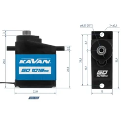 Servo Kavan GO-1013MG (0.13s/60°, 3.8kg.cm)