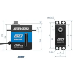 Servo Kavan GO-1020MG (0.08s/60°, 7.5kg.cm)