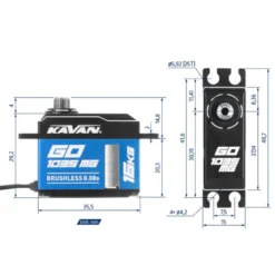 Servo Kavan GO-1035MG (0.08s/60°, 16kg.cm)
