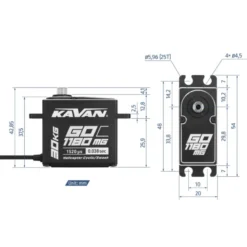 Servo Kavan GO-1180MG (0.038s/60°, 30kg.cm)