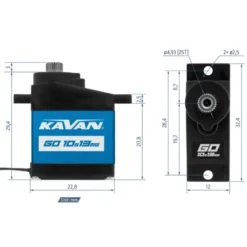 Servo Kavan GO-10S13MG (0.08s/60°, 2.0kg.cm)