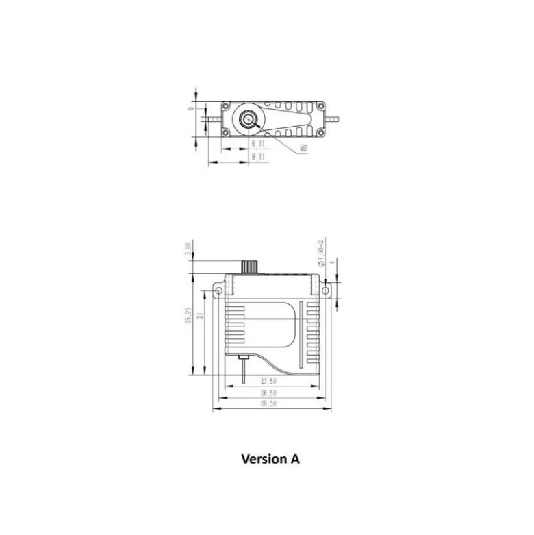 Servo micro KST HS08A MG HV (8g, 5.2kg.cm, 0.11s/60°)