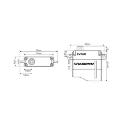 Servo numérique LV06H chaservo MICRO (6g, 1.7kg.cm, 0.055s)