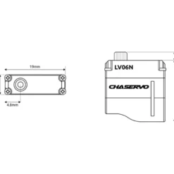 Servo numérique LV06N chaservo MICRO (6g, 1.7kg.cm, 0.055s)