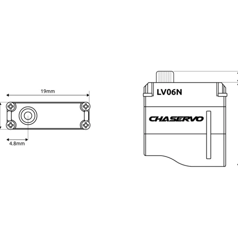 Servo numérique LV06N chaservo MICRO (6g, 1.7kg.cm, 0.055s)
