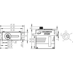 Servo numéroqie chaservo HV150 15mm 24kg HV Brushless Servo