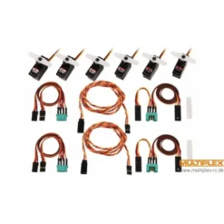 Set de servos avec cordons M6/UNI LENTUS (complet) Multiplex