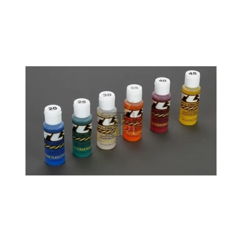 Set d'huile TLR pour amortisseur grade 20, 25, 30, 35, 40, 45 Losi