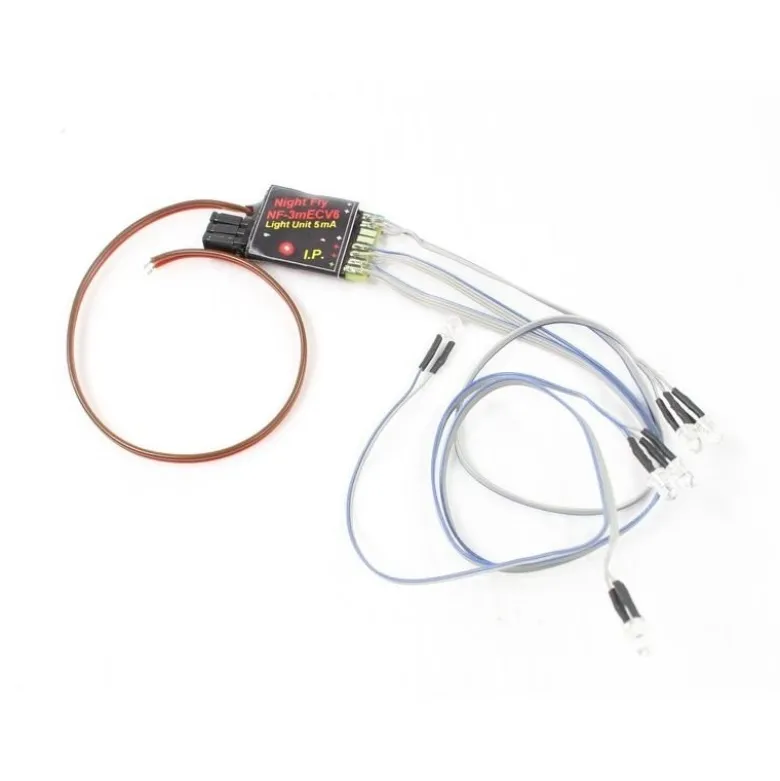 Set lumière pour hélicoptère indoor, 6 LEDs 3mm, 1S LiPo NightFly