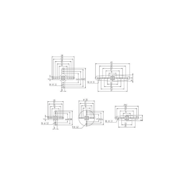 Set palonniers SH-0255MG/SH-0257MG/SG-0211MG Savox