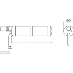 SILENCIEUX ALU AVEC FUMIGENE SORTIE AVANT JUSQU'A 35cc