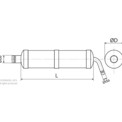 SILENCIEUX ALU SORTIE COUDEE JUSQU'A 95cc