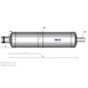 SILENCIEUX ALU SORTIE DROITE JUSQU'A 26cc