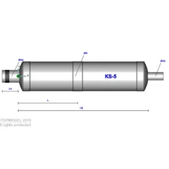 SILENCIEUX ALU SORTIE DROITE JUSQU'A 26cc