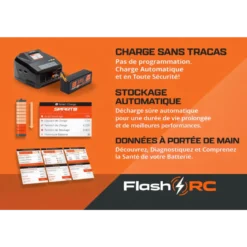 Spektrum Combo Chargeur Smart S100 + Lipo 1400mAh 2S 30C + Alimentation SPMXPSS215I