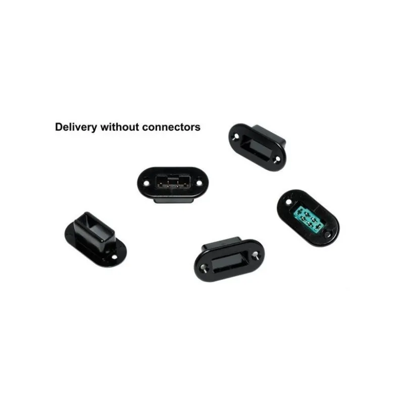 Support Prise MPX 6p. noir avec flanc à visser (8 pcs) Emcotec