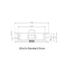 Tambour ALU 32mm pour servo Blue Bird Winch