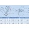 Train rentrant FEMA 9801A + FREIN planeur 12-25kg (avec roue 140mm + frein + garde roue)