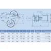 Train rentrant FEMA 9823A planeur 5-10kg (avec roue 90mm + garde roue)