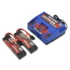 Traxxas Chargeur EZ-Peak Dual 100W + 2 x Lipo 3s 5000mha iD 2990G