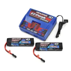 Traxxas Chargeur EZ-Peak Dual 100W + 2 x Lipo 2s 7600mha iD 2991G