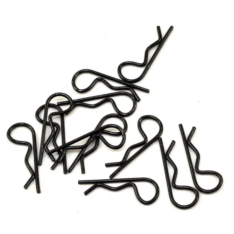 Traxxas clips de carrosserie noir 1/16 taille standard (12) long. 20mm 1834A