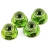 Traxxas ecrous nylstop epaules 4mm anodises vert (4) 1747G