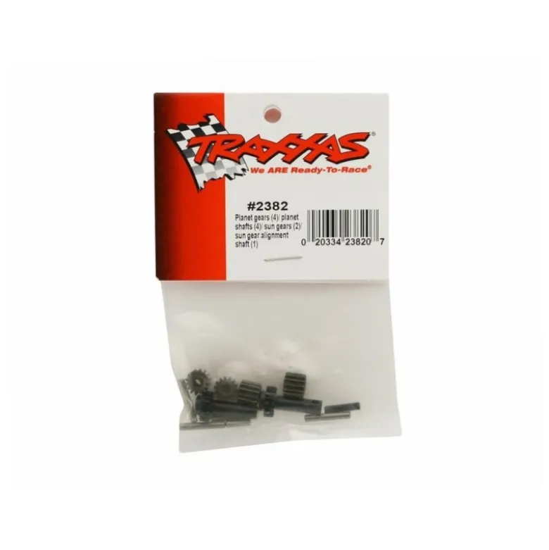 Traxxas pignons d attaque (4) + planetaires (4) et axes (4) 2382