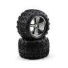 Traxxas Pneus + jantes chrome Talon GeMini Black Chrome 1/10e 5374A