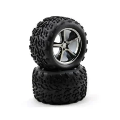 Traxxas Pneus + jantes chrome Talon GeMini Black Chrome 1/10e 5374A