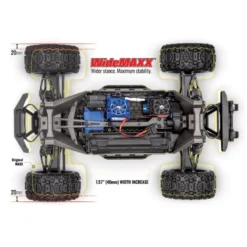 Traxxas wideMaxx 4S Brushless 4WD Rouge TQi TSM RTR - 89086-4