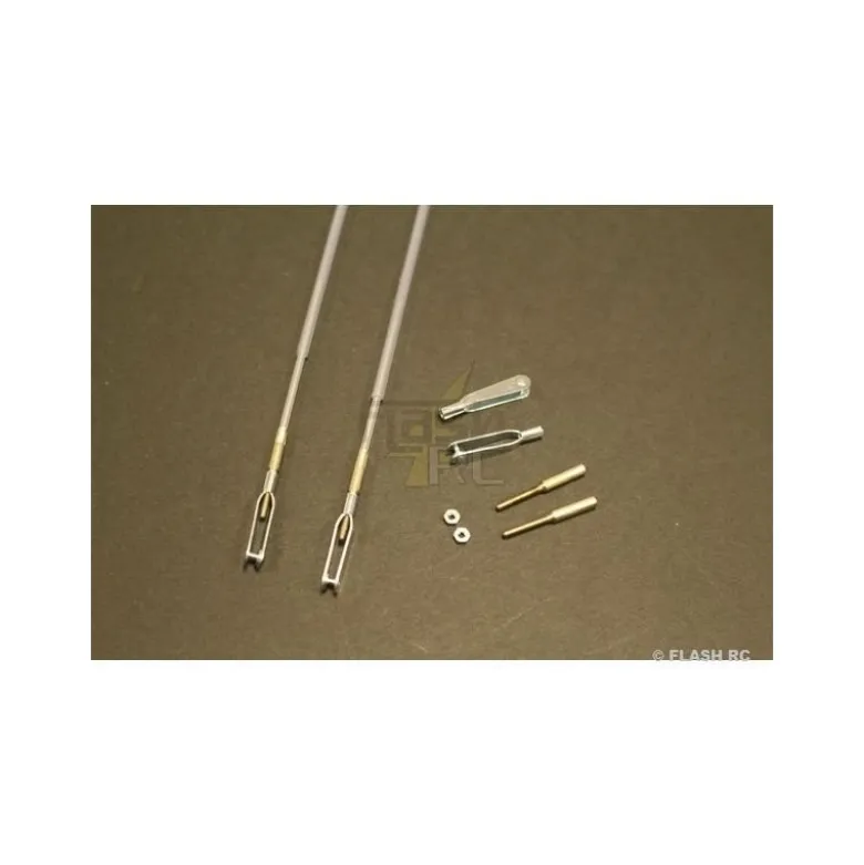 Tringlerie complète flexible av CAP 0.8x65mm + embouts + chapes M2 - KAVAN