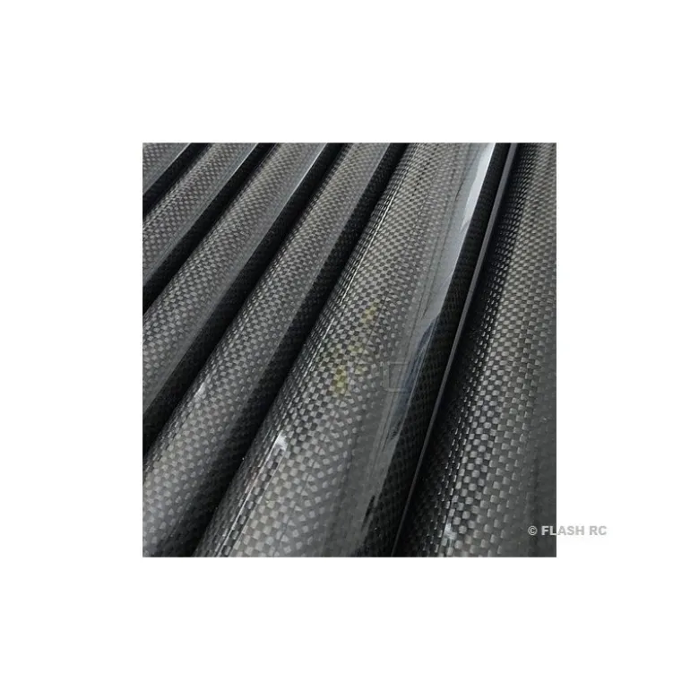 Tube carbone tressé Ø8x6x1000mm (Taffetas 3k) R&G