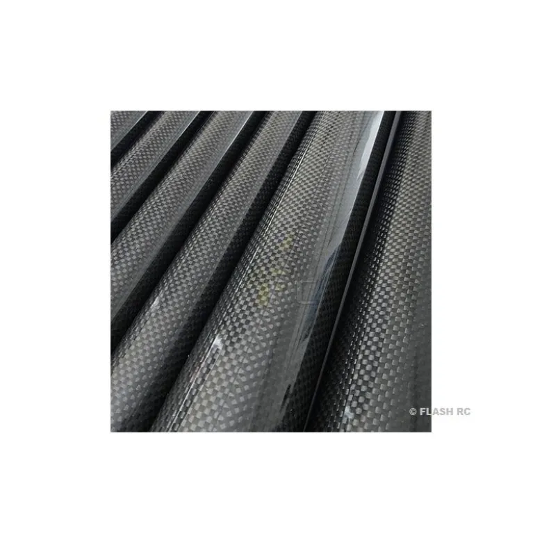 Tube carbone tressé Ø18x16x1000mm (Taffetas 3k) R&G