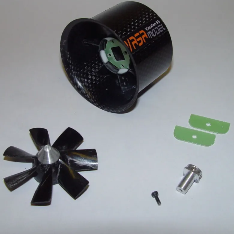 TURBINE CARBON 55 MM AXE 2.3MM
