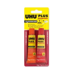 UHU Colle 2 composants Plus Sofortfest, Super rapide et transparent 2K 35 g