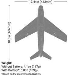 UMX F-86 Sabre 30mm EDF Jet BNF Basic with AS3X and SAFE Select