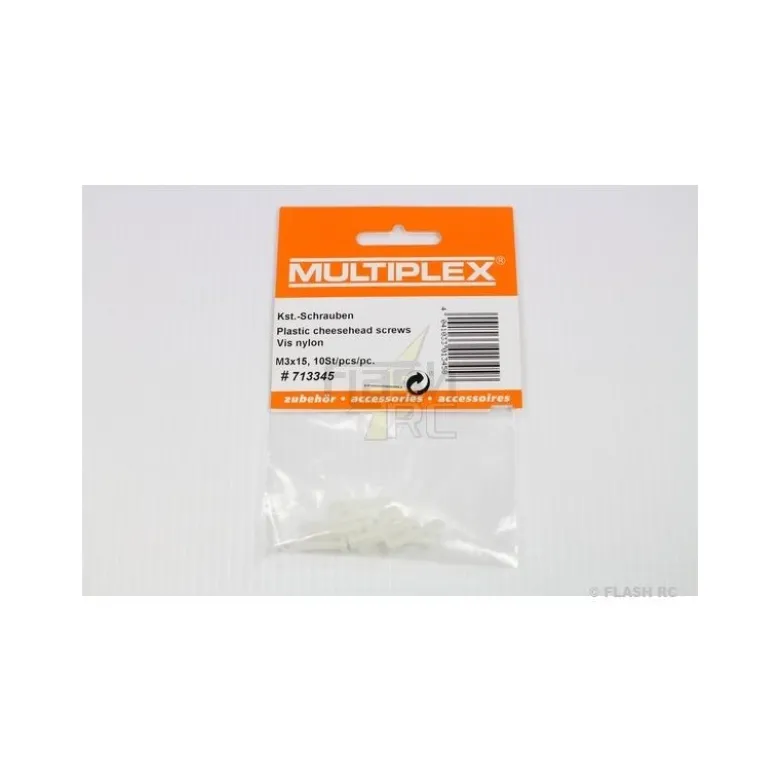 Vis nylon M3x15mm Multiplex (10pcs)