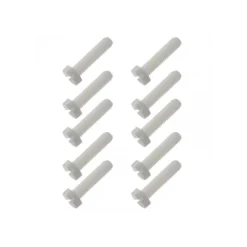 Vis nylon M8x60 mm tête fendue (10 pcs)