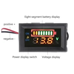 Voltmètre numérique 12V batterie au pomb
