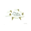 2451W - Chape M3 rotule à embase courte filetée M3 + écrous (6pcs) - Mp Jet