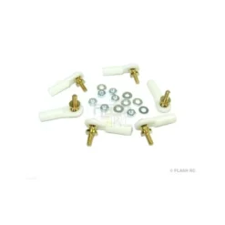 2451W - Chape M3 rotule à embase courte filetée M3 + écrous (6pcs) - Mp Jet